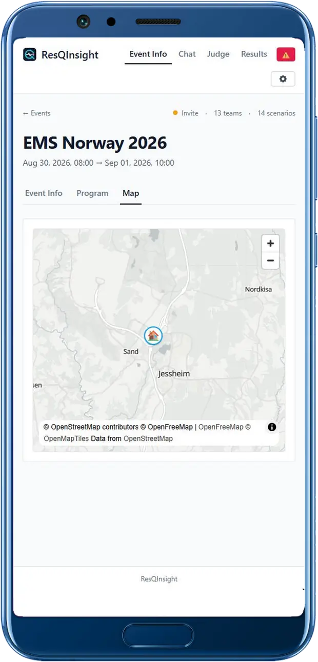 Event map in ResQInsight